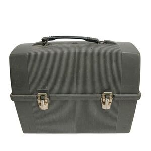 Vintage Thermos Brand Lunch‎ Box Pail Gray Plastic Work School Made In USA